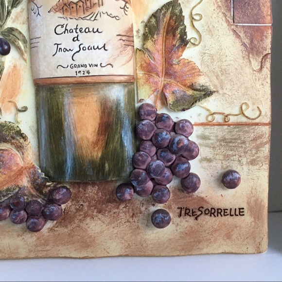 Wine Wall Art by Tre Sorrelle Grapes, winery, wine bottle French, Chardonnay - Picture 12 of 16